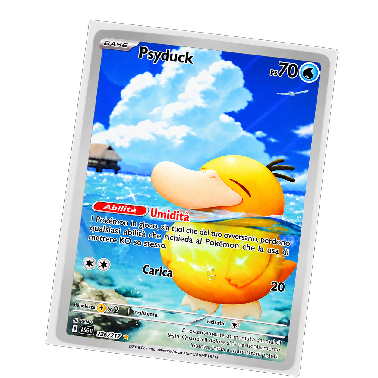 Carta Pokémon dentro una sleeve Matte Standard